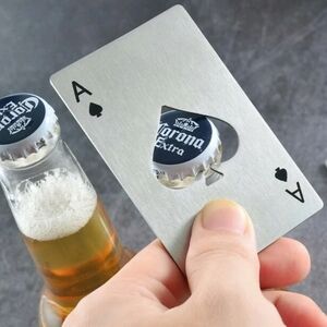 NWT Ace of Spades Stainless Steel Bottle Opener